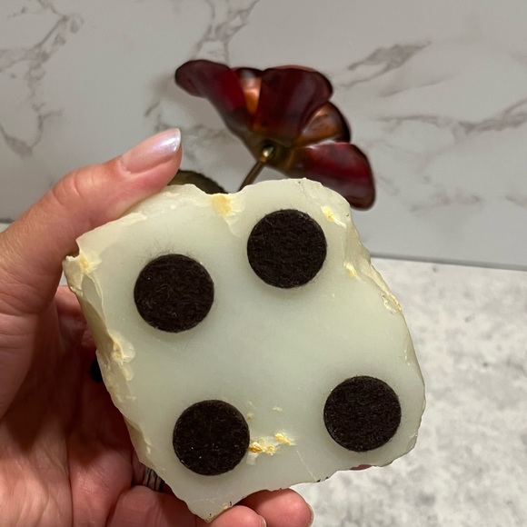 VINTAGE Mid Century Modern Rose Flower Leaves Copper Metal Art on Onyx Demott - Picture 9 of 11